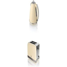 Retro 1.5 Litre Jug Kettle and 2 Slice Toaster Cream