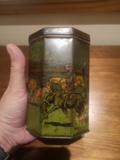 Circa 1905 LYONS’ TEA Tin Caddy - “The Grand National Drink” - Horse Racing