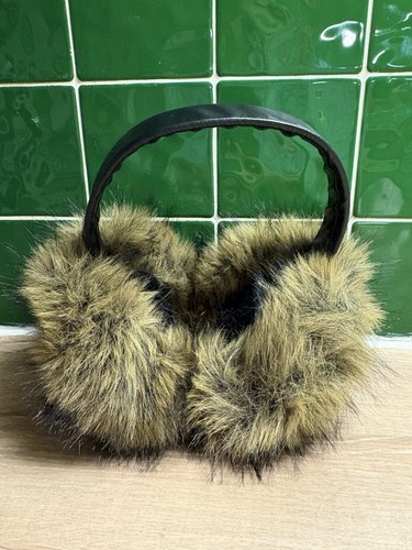 Brown faux fur ear - faux, on