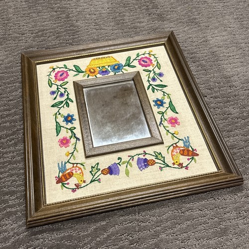 Vintage framed mirror - vintage,