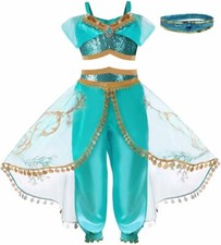 Jasmine Children's Costume - Princess Dress Outfit Girls - Fancy Dress 7-8 Years