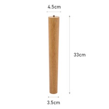 4X Oak/Beech Wooden Legs