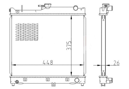 Radiator engine cooling - radiator, fits