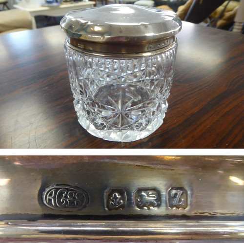 Antique sterling silver lid - antique,