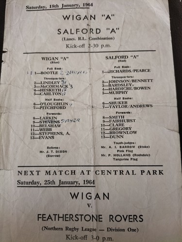Wigan salford a rugby - wigan, "a"