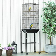 PawHut Bird Cage for Budgie Finch Canary Parakeet W/ Stand Sliding Tray