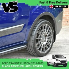 FITS FORD TRANSIT CUSTOM 18 23 ABS BLACK TEXTURED 10 PIECE WHEEL ARCH COVERS SET