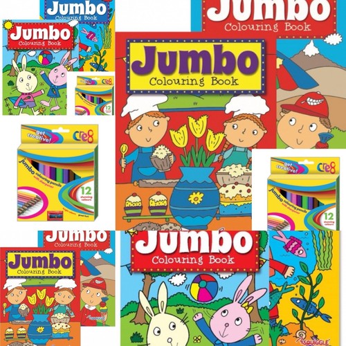 Jumbo kids colouring twin pack - twin,