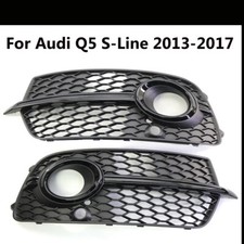 For Audi Q5 S-Line 2013-2017 Left+Right Front Bumper Grille Fog Light Grill Trim