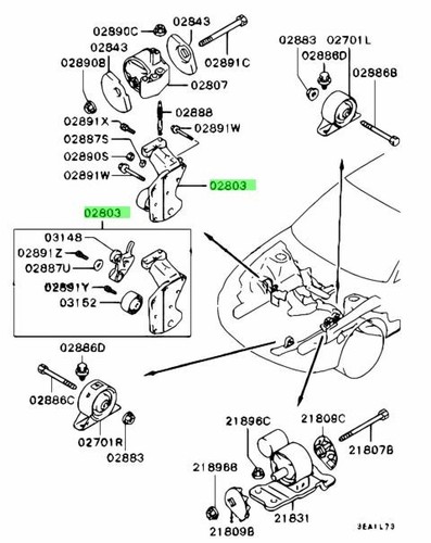 Bracket cylinder block engine - bracket,,