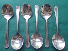 VINERS Bead Soup Spoon x 6 - 18/10 Stainless Steel Cutlery
