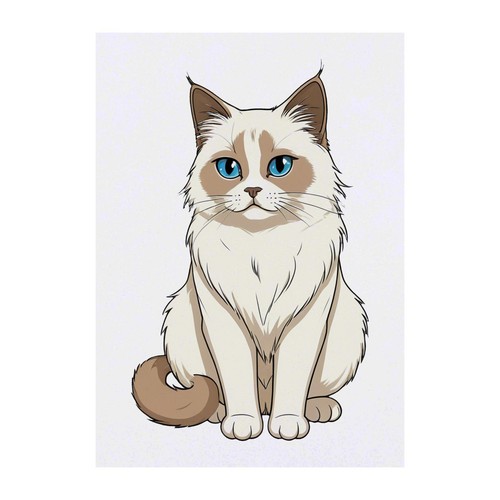 Birman cat temporary tattoo - cat',