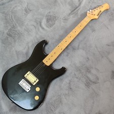 Vintage 80s Sanox Roadster Ibanez Style Single Humbucker Guitar Black Poly Maple