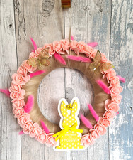Handmade Easter Wreath for Front Door – Spring Garland