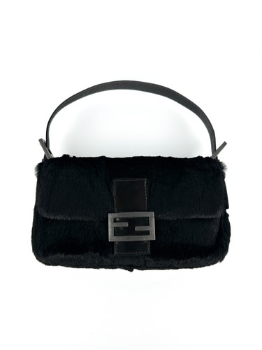 Vintage fendi black lapin fur - lapin,