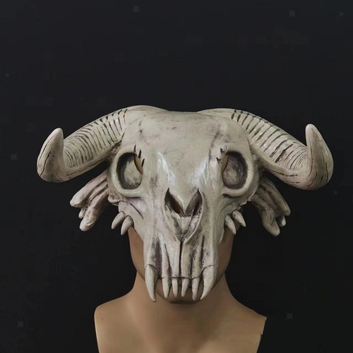 Scary goats head mask - head,
