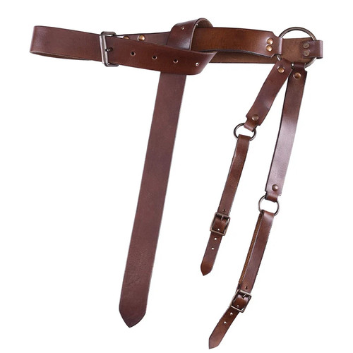Orange leather sword frog - orange,