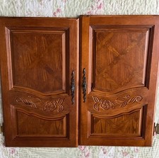Salvaged Vtg Set Of Two Brown