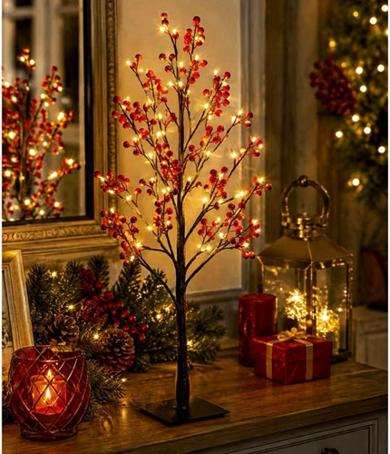 60cm light red berry tree - 60cm,