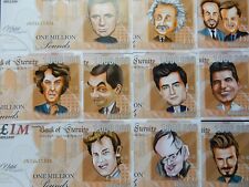 x10 NEW £1 Million Novelty Notes Bills £1,000,000 Millionaire Caricature J Bond
