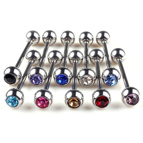 10x mixed ball tongue bars - mixed,