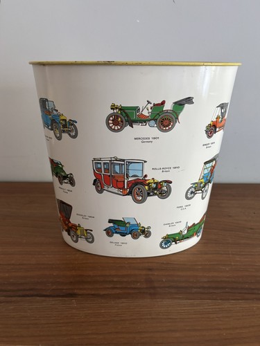 Vintage tin wastepaper bin - vintage,