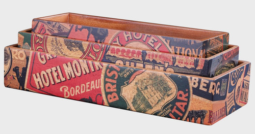 Desktop hotel label - label, trays