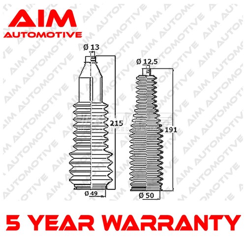 Steering rack boot set front - boot,