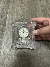 Waterford Lead Crystal Grecian Table Clock - 12cm Tall