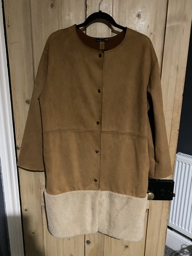Zara ladies beige camel faux - camel,