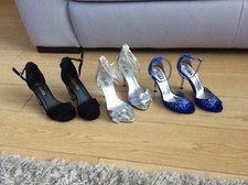 Three Pairs Shoes 2 Pairs Quiz 1 New Look Size 3 Worn Once Hols 5/6 To 15/6