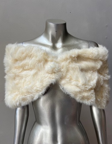 Plush fur wrap cape boa - cape,