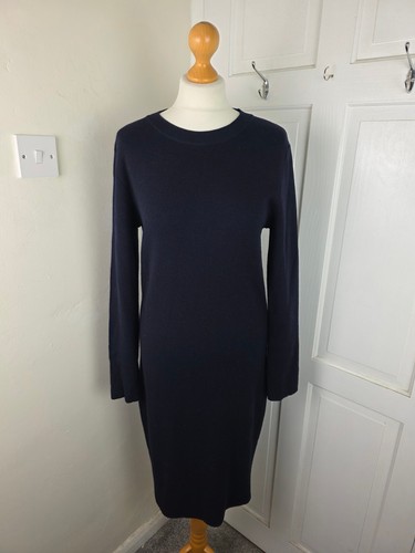 Woolovers navy blue round neck - blue,