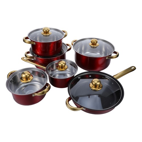 12pcs cookware set pan pot - cookware,