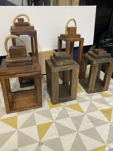 Handmade wooden lanterns - ,