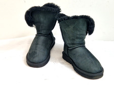 UGG Australia Bayley Button II Ladies sheepskin Boots Suede Black UK 5.5 EU 38