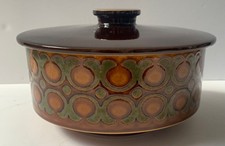VINTAGE HORNSEA BRONTE LIDDED POTTERY TUREEN SERVING DISH POT MID CENTURY 1970S