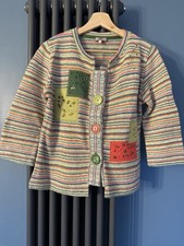 Stripe Patchwork Cardigan Sz M
