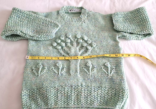 Hand knitted round neck - , aran