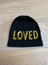 Gucci Black Wool Sequin Loved Beanie Hat Size L