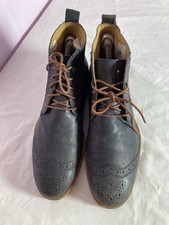 J Shoes Olympias Boo Womens Blue Leather Boots Size 6