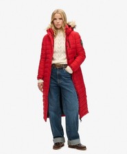 Superdry Womens Fuji Hooded Longline Puffer Coat