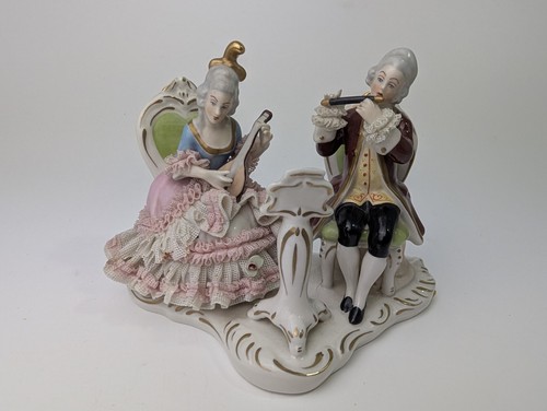Antique dresden lace porcelain - antique,