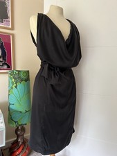 Vivienne Westwood 100% Silk Exaggerated Low Cowl Draped Cocktail Dress 42 Uk 12