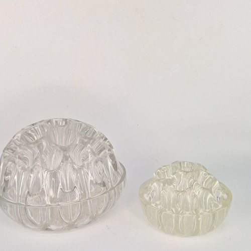 Vintage clear glass flower - vintage,