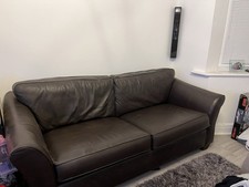Two Seat Sofa Brown Leather