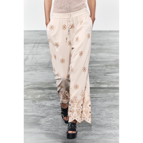 Zara embroidered floral - embroidered, wide