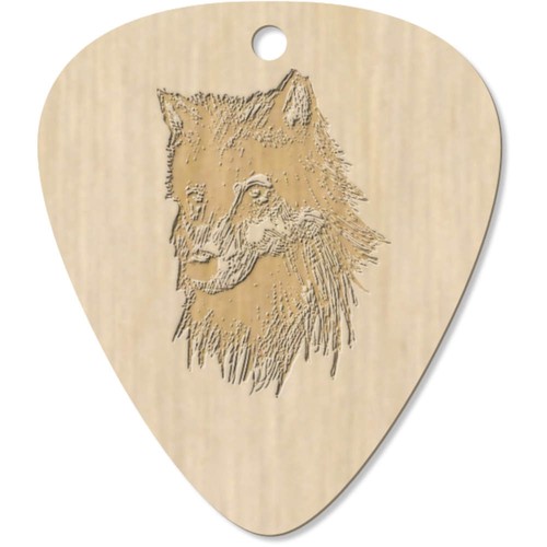 Wolf head wooden guitar - x, head'