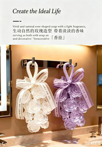 Hanging crystal rose scented - rose,