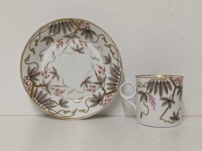 Antique Georgian Ca. 1800 Minton Bone China Coffee Can & Saucer In Pattern 85